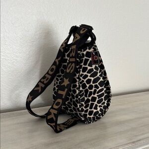 Vintage 80’s Comeco Animal Print Backpack Bag with Lettered Strap
